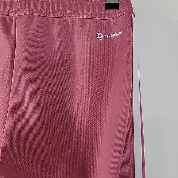 Adidas Women’s Pink Jogger Pants Size Small 3-Stripes Tiro Style Zip Leg - Picture 6 of 9